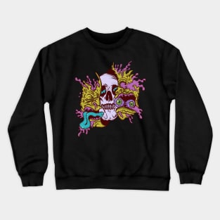 Zombie Head Skeleton Crewneck Sweatshirt